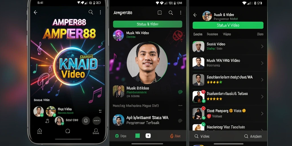 Antarmuka AMPER88 yang intuitif untuk Status WA Video.