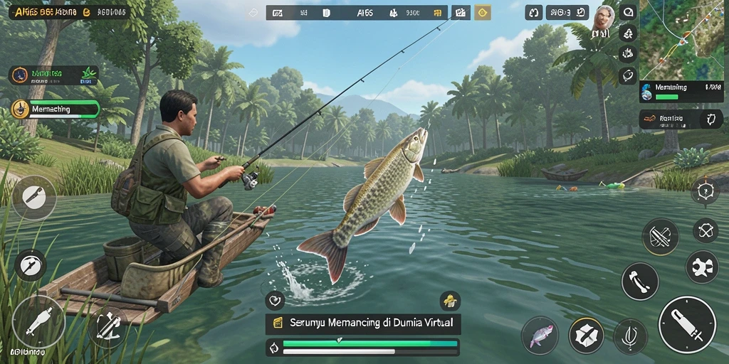 Tampilan antarmuka game API66 yang menarik dan interaktif untuk memancing.