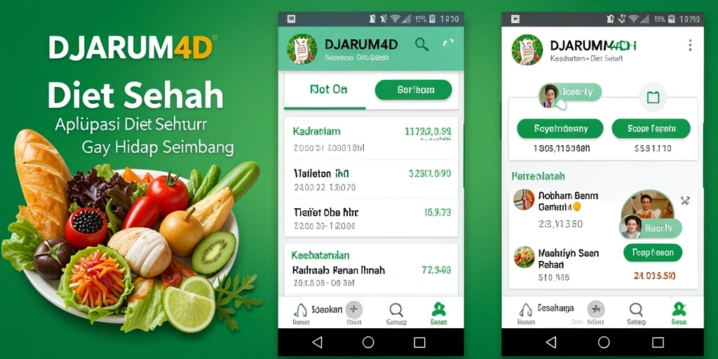 Tampilan antarmuka aplikasi DJARUM4D untuk Diet Sehat.