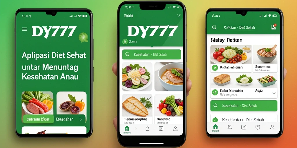 Tampilan antarmuka aplikasi DY777 yang ramah pengguna dan informatif.