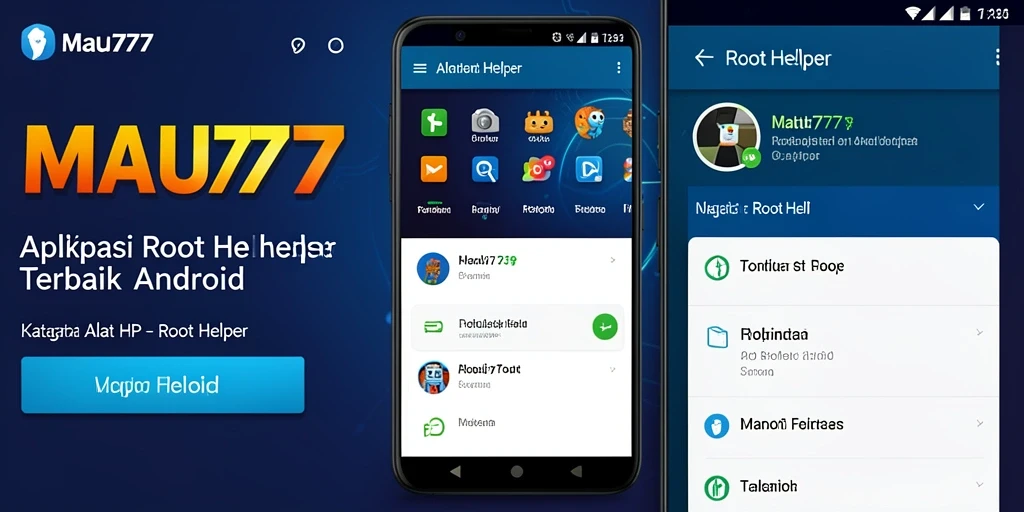 Tampilan antarmuka aplikasi MAU777 yang memudahkan pengguna dalam rooting.