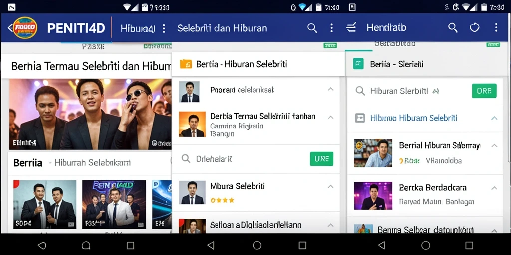 Antarmuka aplikasi PENITI4D yang menarik dan user-friendly.