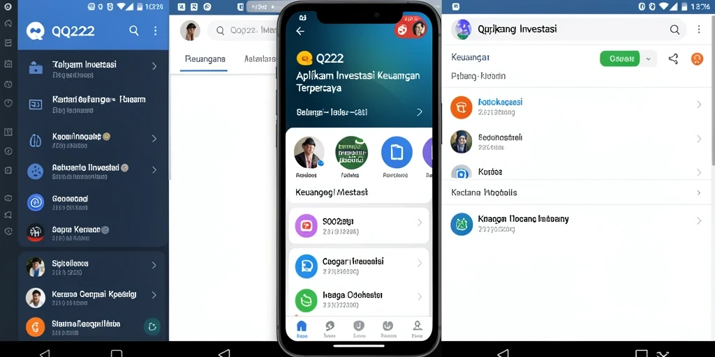 Antarmuka aplikasi QQ222 yang intuitif untuk investasi.