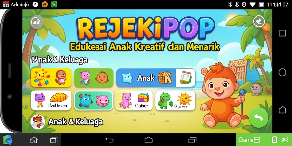 Antarmuka colorful dan interaktif dari aplikasi REJEKIPOP.