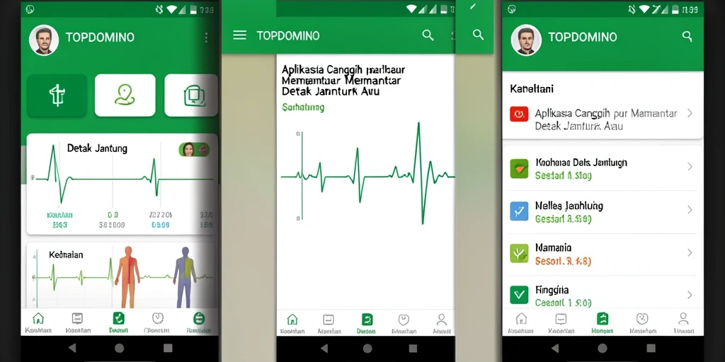 Tampilan antarmuka pengguna TOPDOMINO yang sederhana dan informatif.